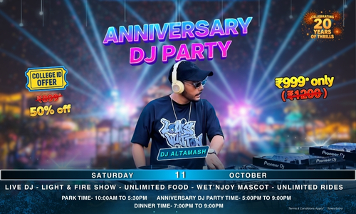Anniversary DJ Party at Wet'nJoy Shirdi Water Park